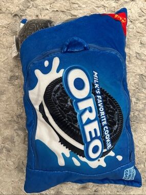 Oreo Blue Plush Pillow - Branded Cookie Design